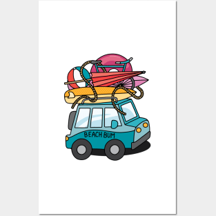 Beach Bum Road Trip Posters and Art